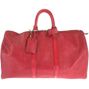 Louis Vuitton Vintage, Pre-owned, Dames, Rood, ONE Size, Leer, Pre-owned Leather travel-bags