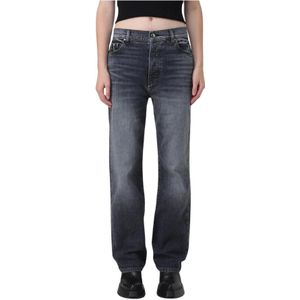 Amiri, Jeans, Dames, Zwart, W25, Katoen, Zwarte Straight Leg Jeans