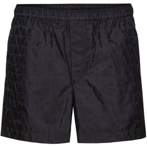 Valentino, Badkleding, Heren, Blauw, S, Blauwe Mesh Zwemshorts Aw 24