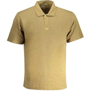 La Martina, Tops, Heren, Groen, XL, Katoen, Groen Katoenen Poloshirt met Borduurwerk
