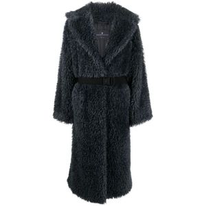 Ermanno Scervino, Mantels, Dames, Grijs, S, Wol, Belted Coats