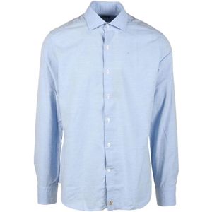 Sonrisa, Overhemden, Heren, Blauw, XL, Katoen, Casual Overhemd in Katoen Lyocell Mix