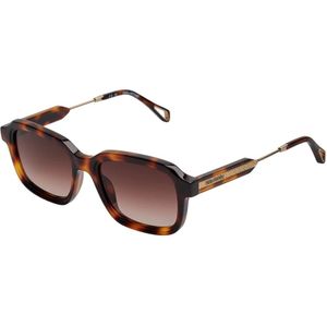 Zadig & Voltaire, Accessoires, Dames, Bruin, ONE Size, Rechthoekige Acetaat Zonnebril