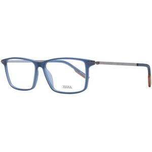 Ermenegildo Zegna, Accessoires, unisex, Blauw, ONE Size, Blauwe Rechthoekige Optische Brillen voor Mannen