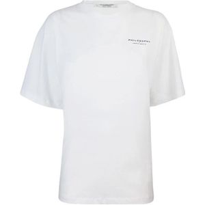 Philosophy di Lorenzo Serafini, Tops, Dames, Wit, XS, Katoen, Wit T-shirt met print