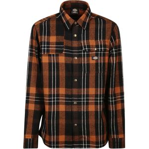 Dickies, Overhemden, Heren, Veelkleurig, XS, Katoen, Heren Flanellen Overhemd met Logo Print