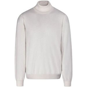 Moorer, Truien, Heren, Wit, XL, Kasjmier, Fijne Cashmere Zijde Coltrui Coltrui