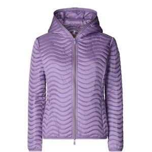 Save The Duck, Jassen, Dames, Paars, M, Nylon, Melody Hooded Gewatteerde Jas