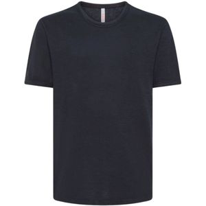 Sun68, Tops, Heren, Blauw, S, Katoen, T-Shirts