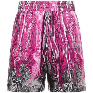 Carlo Colucci, Korte broeken, Heren, Veelkleurig, L, Leer, Artistieke Gebreide Shorts