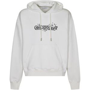 Off White, Sweatshirts & Hoodies, Heren, Wit, L, Katoen, Flower Skate Hoodie