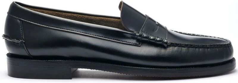 Sebago, Schoenen, Heren, Zwart, 44 EU, Leer, Klieke handgemaakte leren mocins