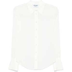 Blugirl, Blouses & Shirts, Dames, Wit, M, Witte Button-Up Shirt met Box Pleat