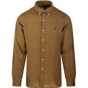 Ralph Lauren, Overhemden, Heren, Bruin, L, L/S Overhemd