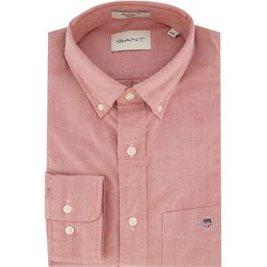 Gant, Overhemden, Heren, Rood, M, Katoen, Casual Rood Overhemd