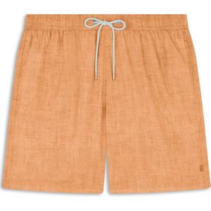 Paul & Shark, Badkleding, Heren, Oranje, L, Linnen, Zwemshorts met Linnen-Effect Print Riviera Hello Capri