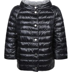 Herno, Jassen, Dames, Zwart, S, Nylon, Omkeerbare Ultralichte Gewatteerde Cape