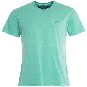 Barbour, Tops, Heren, Groen, L, Katoen, Garment Dyed T-Shirt in Turf