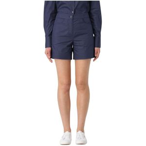 Colmar, Korte broeken, Dames, Blauw, M, Leer, Klassieke Pasvorm Blauwe Dames Shorts