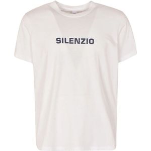 Aspesi, Tops, Heren, Wit, XL, Katoen, Silenzio Katoenen Jersey T-shirt Wit