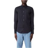 Giorgio Armani, Overhemden, Heren, Blauw, M, Katoen, Stijlvolle Overhemden