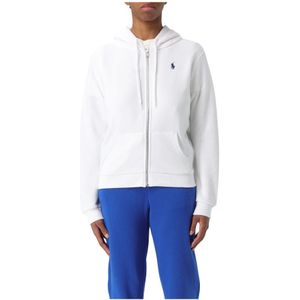 Polo Ralph Lauren, Sweatshirts & Hoodies, Dames, Wit, XL, Fleece Hoodie