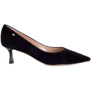 Baldinini, Schoenen, Dames, Zwart, 37 EU, Suède, Zwarte Suède Hoge Hakken