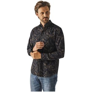 State of Art, Overhemden, Heren, Veelkleurig, M, Casual Donkerblauw Overhemd
