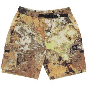 Dolly Noire, Korte broeken, Heren, Beige, XL, Polyester, Beige Cargo Shorts Lichtgewicht Stof
