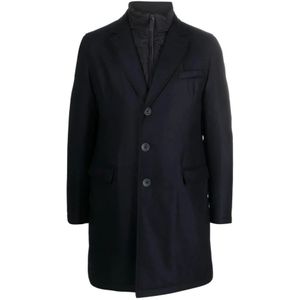 Herno, Mantels, Heren, Blauw, M, Wol, Donkerblauwe Fairytale Coat