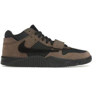 Jordan, Schoenen, Heren, Bruin, 42 EU, Leer, Jumpman Jack Travis Scott Dark Mocha Sneakers