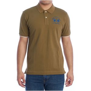 La Martina, Tops, Heren, Groen, S, Katoen, Klassiek Modern Poloshirt met Korte Mouwen