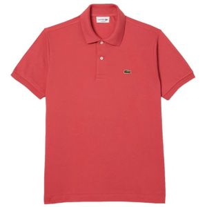 Lacoste, Tops, Heren, Rood, S, Katoen, Koraalrode Polo Shirt