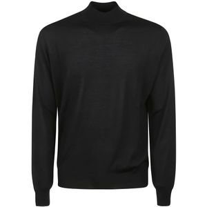 Hindustrie, Truien, Heren, Blauw, L, Wol, Blauwe Merino Coltrui Trui