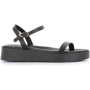 Ancient Greek Sandals, Schoenen, Dames, Zwart, 36 EU, Zwarte Leren Gesp Sandalen
