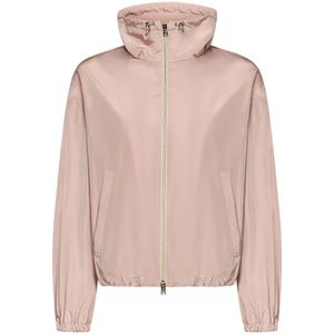 Herno, Jassen, Dames, Roze, M, Polyester, Roze Taffeta Waterafstotende Jas