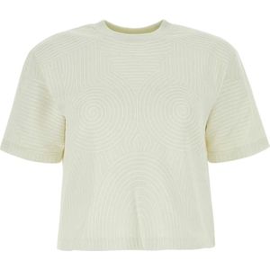 Off White, Tops, Dames, Wit, XS, Katoen, Ivoor Katoenen Oversized T-Shirt