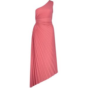 vera mont, Kleedjes, Dames, Roze, S, Glitter Avondjurk met Asymmetrisch Design