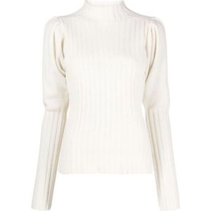 Chloé, Truien, Dames, Wit, S, Wol, Turtleneck Truien