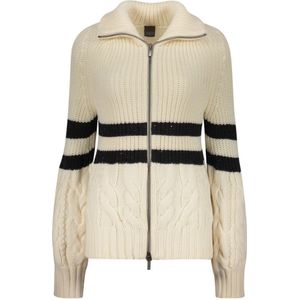 Lorena Antoniazzi, Truien, Dames, Beige, S, Wol, Luxe Wolmix Kabeltrui Vest