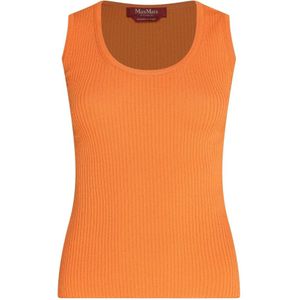 Max Mara Studio, Truien, Dames, Oranje, S, Oranje Tanktop