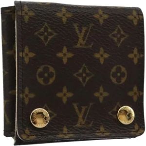 Louis Vuitton Vintage, Pre-owned, Dames, Bruin, ONE Size, Pre-owned Canvas pouches