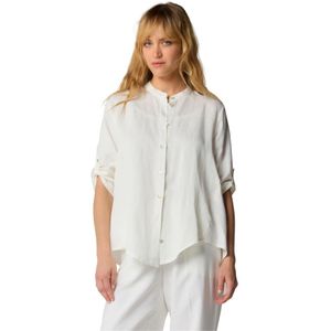Kocca, Blouses & Shirts, Dames, Wit, L, Katoen, Stijlvol Overhemd