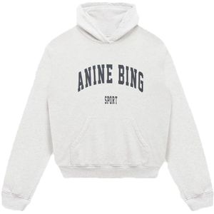 Anine Bing, Sweatshirts & Hoodies, Dames, Grijs, 2Xs, Grijs Melange Sweatshirt