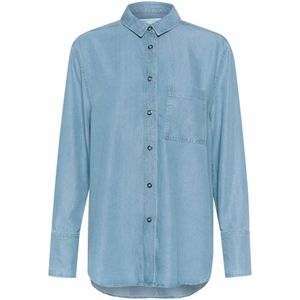 InWear, Blouses & Shirts, Dames, Blauw, L, Denim, Lichtblauwe Denim Blouse