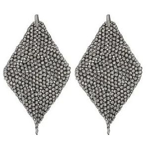 Brunello Cucinelli, Accessoires, Dames, Grijs, ONE Size, Zilveren Kralen Gebeeldhouwde Oorbellen