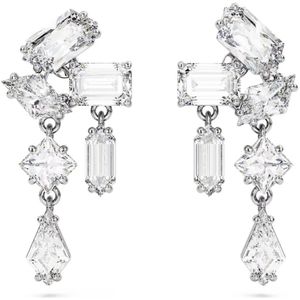 Swarovski, Accessoires, Dames, Grijs, ONE Size, Witte Mesmera Oorbellen