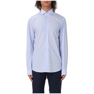 Michael Kors, Overhemden, Heren, Blauw, 2Xl, Katoen, Blauw Katoenen Overhemd