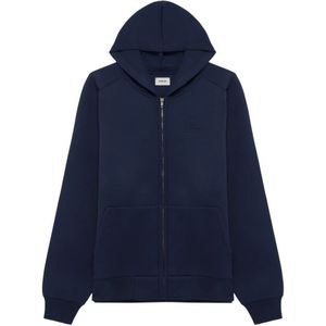 Autry, Sweatshirts & Hoodies, Heren, Blauw, XS, Katoen, Hooded Zip-through Jacket