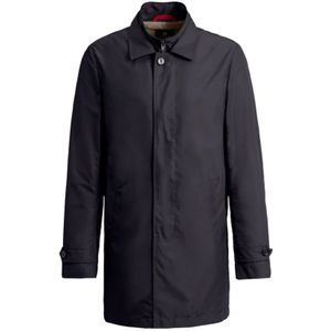 Fay, Mantels, Heren, Blauw, M, Polyester, Morning Double-Front Jas